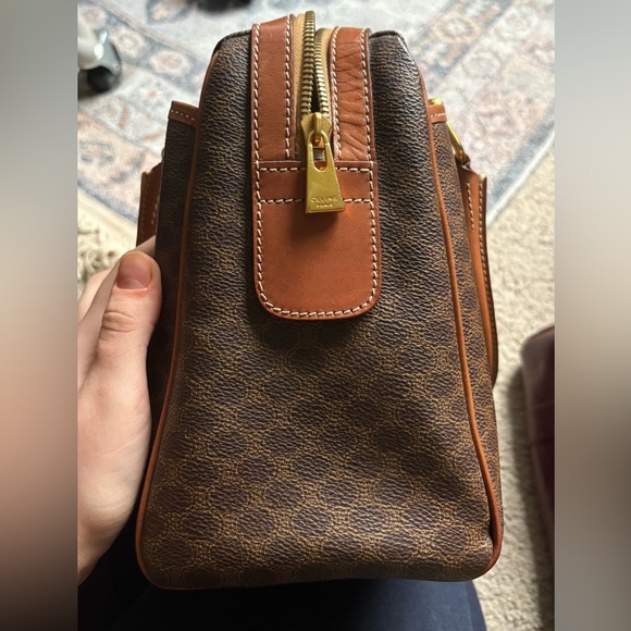 Vintage Celine Macadam pattern Boston bag brown coated canvas with leather trim - Picture 4 of 6